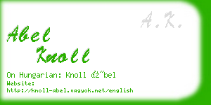 abel knoll business card
